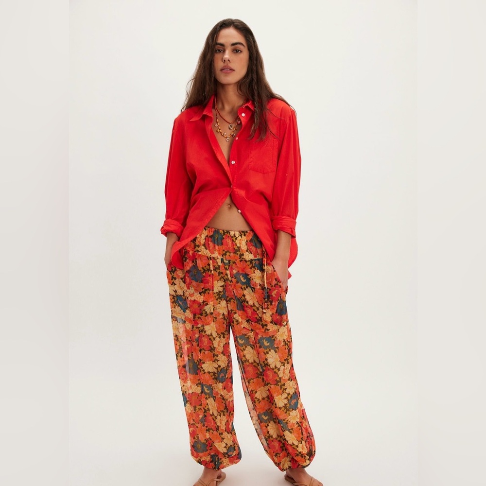 Free People Misty Printed Bubble Pant Size S NWT - Picture 2 of 5